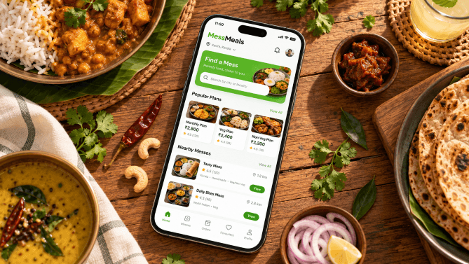 MessMeals mockup